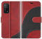 BoxTii Hülle für Xiaomi MI 10T Pro/Xiaomi MI 10T, Leder Handyhülle für Xiaomi MI 10T Pro/Xiaomi MI 10T, Ledertasche Klapphülle Schutzhülle mit Kartenfächer und Magnetverschluss, Rot