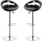 Barhocker 2er Set aus ABS-Kunststoff, Drehbare Barhocker Höhenverstellbar 55 bis 75 cm, Barstuhl Küche für Patio Bar Wohnzimmer Frühstück (2, Schwarz)