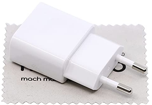 Caricatore originale Huawei HW-050100E01 5W per Huawei P40 Lite E, P Smart 2020, P Smart, Honor 8X, 9, 9A, 9X, 10, 20 Lite, Y6p, Y7, Y7p, Y8s, Y9, Y9s (senza cavo dati) con panno per la pulizia