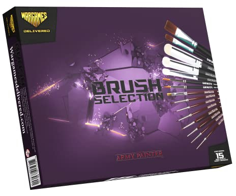 Die Army Painter Pinselauswahl - 15 Army Painter Pinsel: 8 Hobby-, 3 Drybrush- und 4 Gamemaster Terrain-Pinsel fur das DND-Farbset - Miniatur-Detailpinsel, Miniaturmalpinsel und Modellmalpinsel