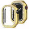 Miimall Custodia protettiva per Apple Watch Series 8/Series 7 da 41 mm con strass di cristallo, paraurti rigido in PC antigraffio, copertura completa per Apple Watch Series 8/Series 7-Gold