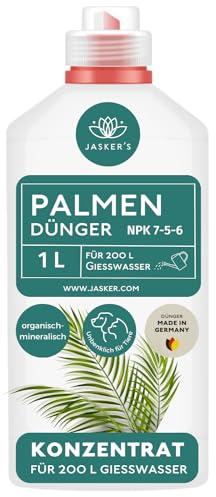 Palmendünger flüssig 1.5 L - 100% Schnelldünger - Flüssigdünger für Palmen & Hanfpalmen im Freiland & Haus - Spezialdünger - Dünger für Palmen - Grünpflanzen und Palmendünger