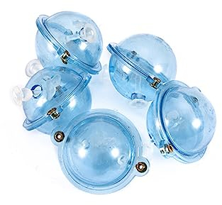 wueiooskj Packung mit 5 Angeln Auftrieb Wasser Kunststoff Ball Meer Fluss Ozean Runder Köder Verstellbare Blase Tragbares Fischgerät, 32mm