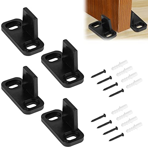 Guida Porta Scorrevole, Guida per Porta Scorrevole, 4 Pezzi Porta Scorrevole Inferiore, Guida Scorrevole per Pavimento,Guida a Pavimento,Guida Porta Scorrevole da Pavimento,per Armadio,Porta in Legno