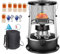 MMLeYN Petroleumheizung Mit Löschautomatik Kopp, Petroleumofen, Petroleumofen Für Innenräume, Mobile Heizung Ohne Strom, Petroleum Ofen Heizung,mit 6 Dochten (Color : 001-Black)
