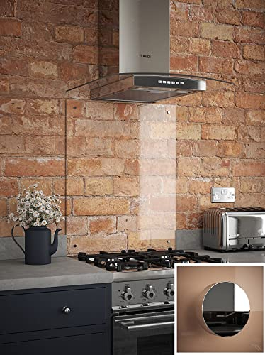 Clear Glass Kitchen Splashback 600mm x 750mm