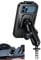 iMESTOU Waterproof Motorcycle Fork Stem Phone Mount Case 1 Ball Bike Phone Holder Anti-Theft with B Size Double Socket Arms Aluminium Ball Base for 5.5-6.8 Cellphones (L)