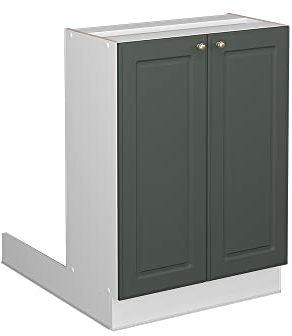 Vicco Isla de Cocina Fame-Line, Verde Dorado Casa de Campo/Blanco, 60 cm sin encimera