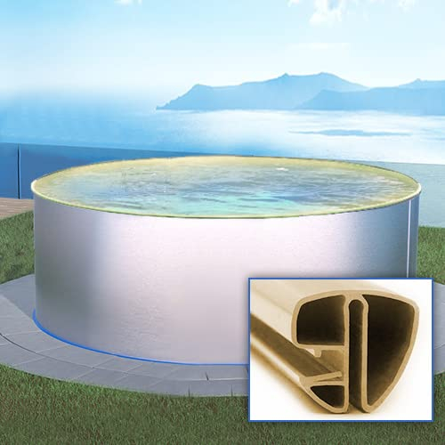 SAXONICA Rundpool Ø 500 x 150 cm I Grund Set I Poolfolie Sandfarben 0,8 mm I Spezial Handlauf I 5 x 1,5 m