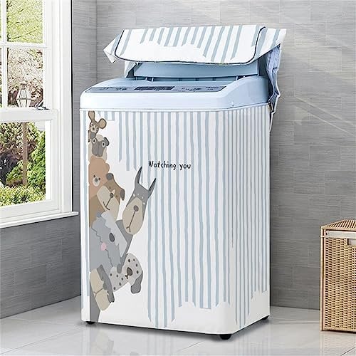 Odot Washing Machine Cover, Top Load Waterproof Dustproof Washer Machine Dryer Protector Sunscreen Washer Dryer Cover for Home Accessory (XS,Dog)