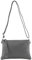 modamoda de T186 Damen Leder Clutch Umhängetasche Abendtasche handmade in Italy, Farbe:Graphitgrau