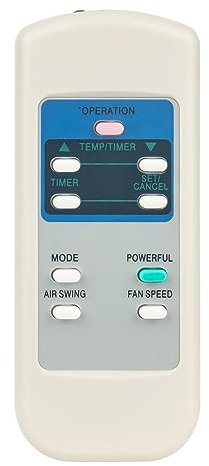 ALLIMITY Reemplazo de Mando a Distancia Aire Acondicionado adaptar por Panasonic Air Conditioner AC A/C A75C2454 A75C4187 CW-XC104HU