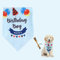 RTRTGS Hund Geburtstag Bandana Set, Hund Geburtstag Hut Hundegeburtstagskrawatte Krawatten Hund Halstuch Bandana Hunde Zubehör Set Hundegeburtstagsparty,Blau,1 Random Knot Pet Small Toys