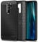 Qiinogow Funda para Xiaomi Redmi Note 8 Pro, Antigolpes Carcasa con Suave de TPU, Capa Ultrafina de Fibra de Carbono (Negro)