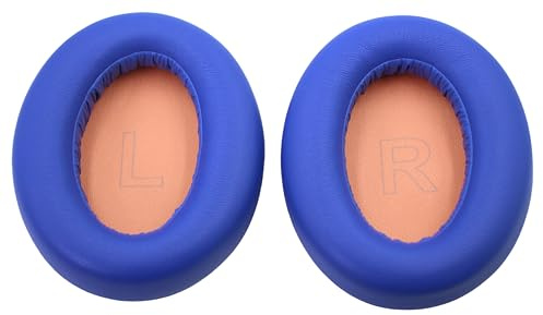 Replacement Ear Pads Compatible with Anker Soundcore Life Q10 Headphones, Protein Leather and Memory Foam, (Blue + Orange)