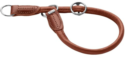 HUNTER Round & Soft Canadian UP Dressurhalsung | geschmeidiges Rindsleder, rundgenäht, fellschonend, nachhaltig, Made in Germany, Farbe: Cognac, Größe: M