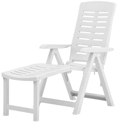 VIRSUS Poltrona Pieghevole da Giardino con Poggiapiedi di colore Antracite, Misura 60x108x109 cm, Sedia Reclinabile Multiposizione Regolabile per Esterno, Made in Italy -ARIZ002F