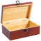 Budesoko Hölzerne Aufbewahrungsbox mit Scharnierdeckel und Verschluss, Heimwerker- und Geschenktruhe zur Aufbewahrung von Schmuck, hölzernes Andenkenhandwerk 23 x 15 x 9 cm, braun