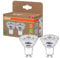 OSRAM Energy Class LED-Reflektor-Lampe PAR16 mit 2 W, 360 lm, warmweiß (2700 K) aus klarem bleifreiem Glas mit GU10 Sockel in der Energieeffizienzklasse A, 50 mm Durchmesser, IP20,6-Pack