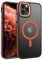 VENINGO Magnetic for iPhone 11 Pro Max Case,Compatible with Mag Safe Matte Translucent Shockproof Protective Women Man Phone Case for iPhone 11 Pro Max,Orange