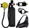AIRYSSFU Tanques de Buceo, Equipo De Buceo 1000ML Equipo De Buceo Portátil Equipo De Buceo Rebreather De Buceo,para Entrenamiento de respiración bajo el Agua(Nero)