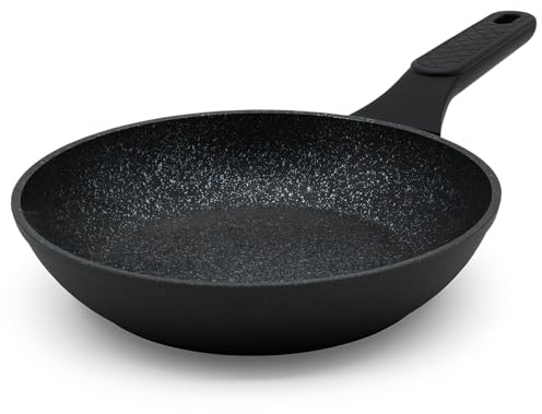 IVI UTZ Bratpfanne 20 cm – kompakte Pfanne | 100 % recyceltes Aluminium | STONELINE®-Beschichtung| Fettfreies Braten | Easy-Clean-Funktion | Für alle Kochfelder geeignet