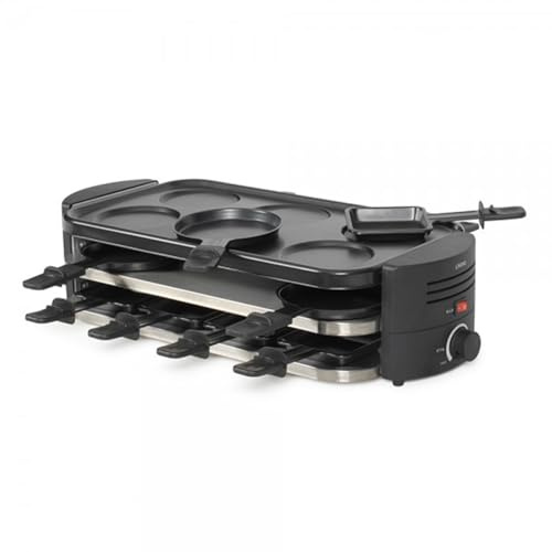 Appareil à Raclette Livoo, Pizzas & Crêpes 8 Personnes, 1600 W, Noir