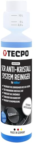 TECPO SCR Anti-Kristall Konzentrat Additiv 250 ml hochwirksamer Harnstofflösung Konzentration Zusatz Harnstofflösung passend für AdBlue® verhindert Kristallbildung im SCR-System