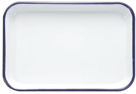 QUARKZMAN Bandeja Paleta De Carnicero 12 X 8 (30cm X 20cm) Bandeja Rectangular De Metal con Triple Recubrimiento De Esmalte Herramienta para Pintura Artística Mezcla De Acrílicos