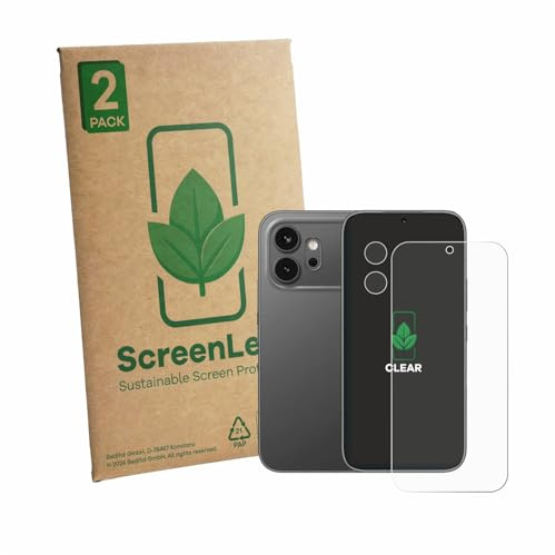 ScreenLeaf 2 Stück Schutzfolie für Honor 600 (Display+Kamera) [nachhaltiger Displayschutz, Folie, transparent, kratzfest]