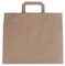 UNIVERS GRAPHIQUE 500 Sacs Papier écrus à poignées Plates Fond Large renforcées 27 cm x 32 x 21 cm Compatible Alimentaire