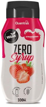 Quamtrax | Zero Calories Sirop (330ml) | Sirops zéro calories | Sirop zéro calories - Fraise