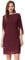 Damen Chiffon Kleid Langarm Casual Sommer Kleid Loose Fit Elegant Abendkleid 2XL Wein CL11125-1