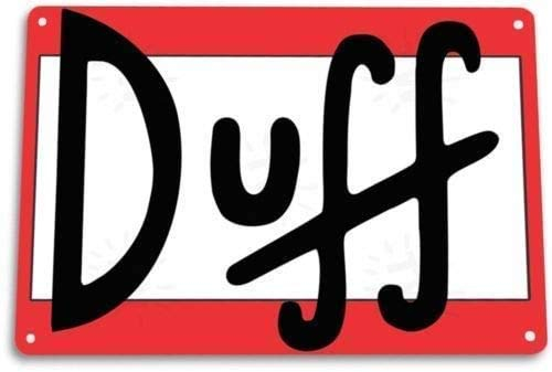 None Brand Duff Beer Tin Cartoon Simpsons Bar Pub Cave Blechschild Retro Metall Poster Vintage Kunst Schild Schilder Hof Garten Tür Cafe Pub Toilette Geburtstag
