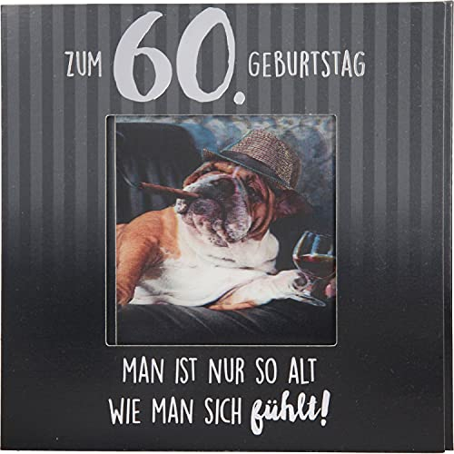 Depesche 11130-008 3D Klapp-Karte mit Musik und Licht, Glückwunsch-Karte zum 60. Geburtstag, ca. 15,5 x 15,5 cm groß, Geburtstags-Karte inkl. passendem Umschlag, innen und außen bedruckt