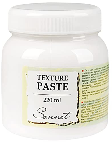 Pate de Modelage à L'eau Sonnet 220ml | Medium de Structure pour Peinture à L'huile, Peinture Acrylic, Tempra et Gouache | Fabriqué par Nevskaya Palitra