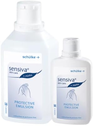 Schülke sensiva® protective emulsion 500ml | Farbstoff- und parfümfreie Handcreme |Schützt die Hände im Arbeitsalltag bei Feuchtarbeit| zieht schnell ein