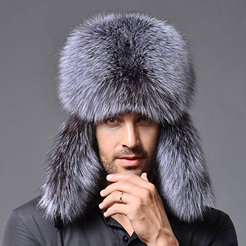 Russen Mütze Herren Russische Pu Bomber Hut Männer Wintermützen Mit Ohrenschützer Trapper Ohrklappen Kappe Mann-A