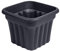 Muddy Hands Large Square Plant Pot Outdoor Garden Vegetable Fruit Flower Herb Tree Plastic Planter (25 Litre, Graphite Grey)