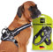 Hundegeschirr mit 3 Metallringankern zur Befestigung an der Brust oder Brust des Hundes, ohne den Hals des Hundes zu ersticken. (Schwarz, M)