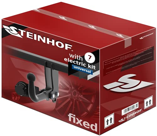 STEINHOF NEU Anhängerkupplung AHK starr kompatibel mit Mercedes E-Klasse S211 W211 Kombi 2003-09.2009 mit 7-polig Universal-Elektrosatz