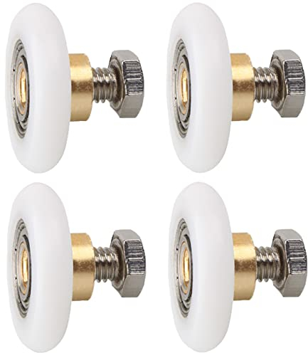 Monsully 4 Pezzi Diametro Ruota Ruota Porta Doccia, Ruote Della Doccia con vite M6, Rulli Doccia per La Porta Scorrevole Della Doccia (23 mm)