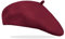 Van Der Rich ® - Klassischer französischer Baretthut Barett Wolle - Damen (Bordeaux, One Size)