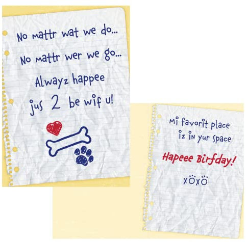 Dog Speak Geburtstagskarte mit Hundemotiv 's No Matter What Always Happy To Be With You