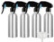 ZEOABSY Pack of 4 Empty 200ml Silver Aluminium Spray Bottle Refillable Aluminum Bottles with Black Trigger Fine Mist Sprayer Metal Spray Bottles for Perfume Hair Garden Travel Cleaning