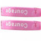 Vepoty 2pcs Bracelet en Silicone Bracelet De Soutien Inspirant Ruban Rose Sensibilisation Au Cancer Du Sein