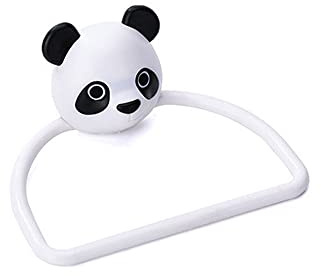 IKAAR Towel Holder Towel Ring Self Adhesive Hand Towel Rails Plastic Panda Towel Hanger Wall Mounted for Kitchen Bathrooms