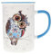 KIUB Mug avec des animaux - motif chouette- matière porcelaine fine - contenance 360ML