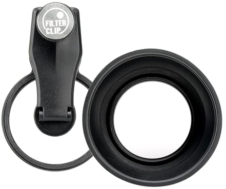 EXAPRO Filter Clip & Lens Hood Kit, Accessoire pour Smartphone, pour Filtre d'objectif d'appareil Photo de φ49mm, Compatible avec iPhone/Android Smartphone, EXP-LH-01