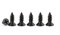 M4 Phillips Flat Head Self Tapping Screws,100 pcs Black M4 x 12mm Carbon Steel Wood Screws DIY Woodworking with Box